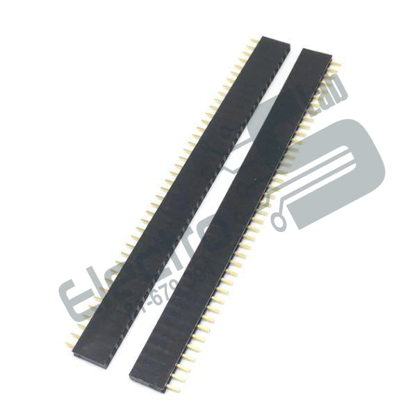 2.54mm Single Row Female 1X40 Pin Header Strip Black – Electroslab