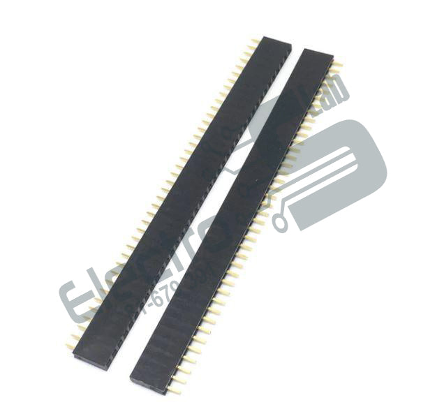 2.54mm Single Row Female 1X40 Pin Header Strip Black