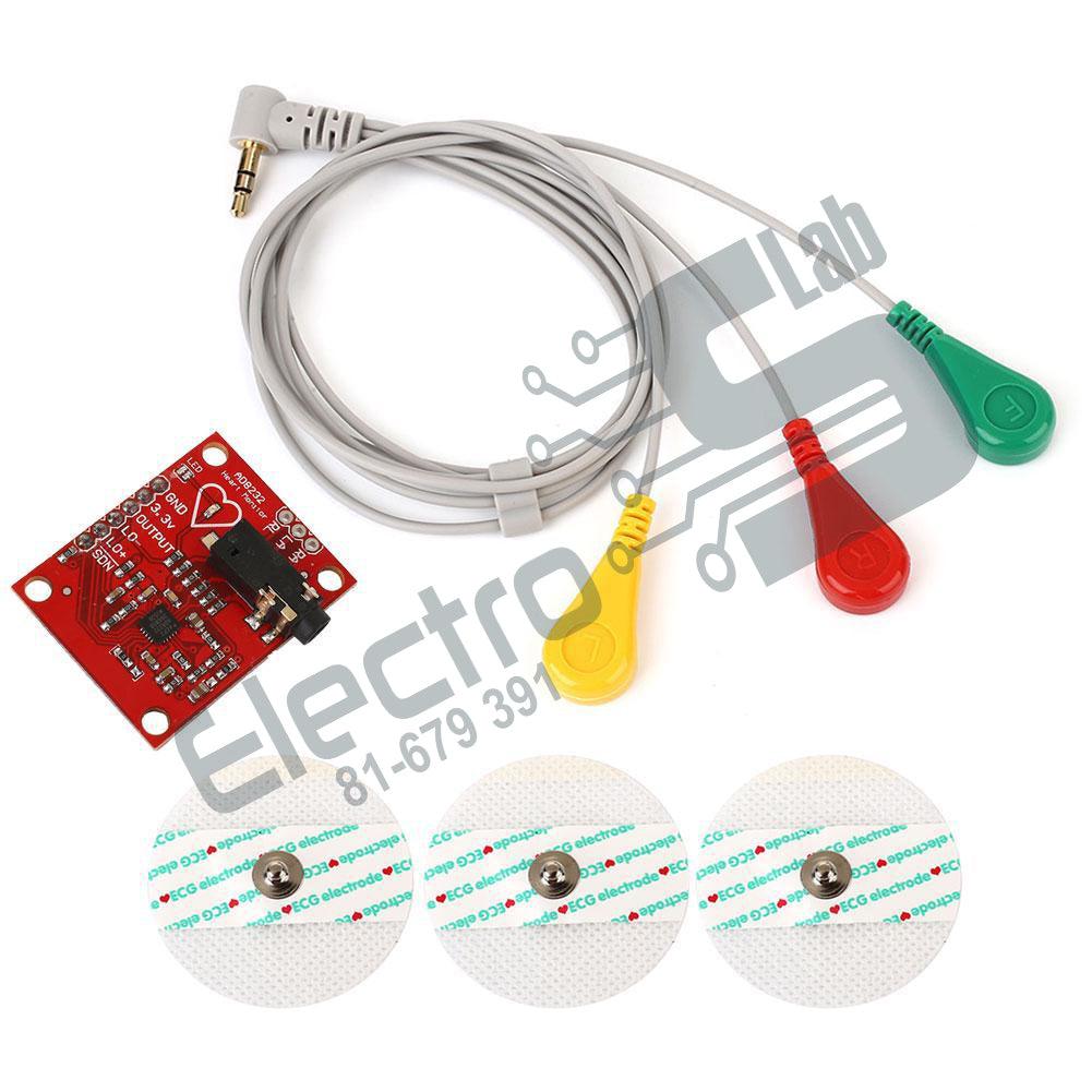 Ecg Sensor Module ECG AD8232 Sensor Module – Electroslab