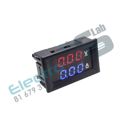 0.28" 100V 10A Dual LED Voltmeter Ammeter Blue +Red