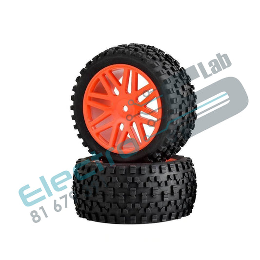 1pcs - 1/10 Rubber Rear Tires 85mm Red