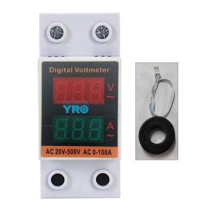 CH-36VA Dinrail Voltage&Current Meter Voltage  Range: 50-500V Amper: 1-140A